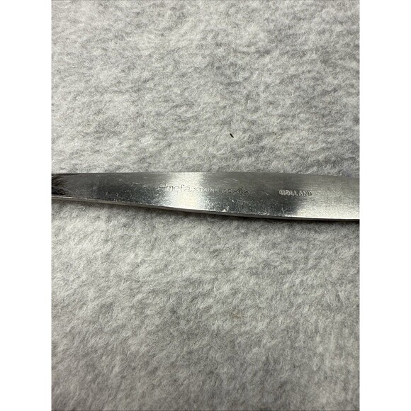 2 pc Vtg Amefa Holland Tulip Time Table Spoons Stainless Flatware Retired MCM - Picture 4 of 7